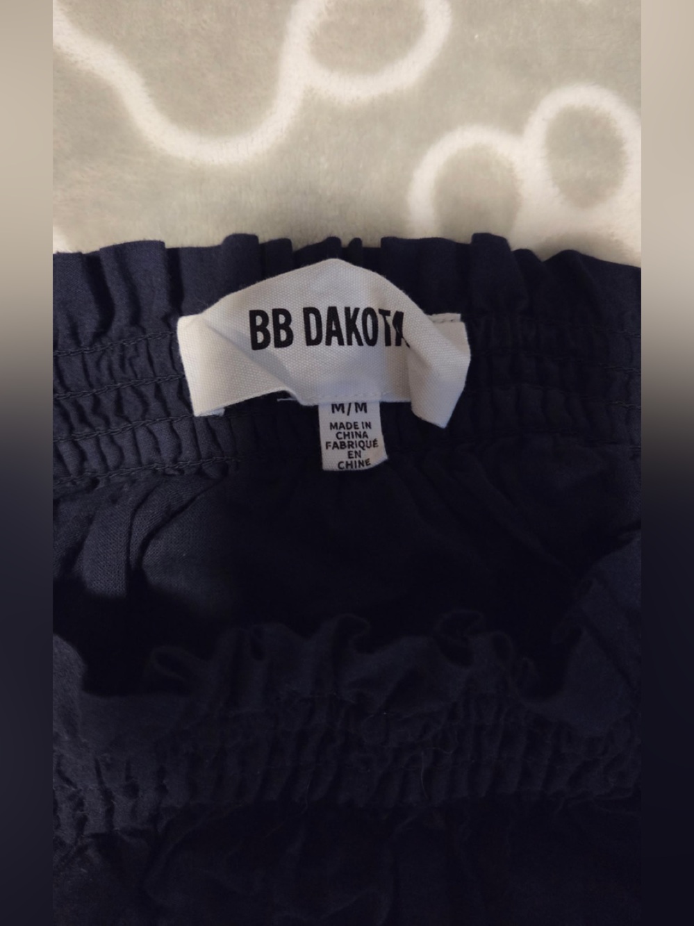 BB Dakota Navy Maxi Skirt with Smocked Waist